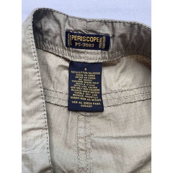 Periscope Gear Utility Shorts Women's 3 SMALL Khaki Green‎ Drawstring Cotton NEW - Picture 7 of 9